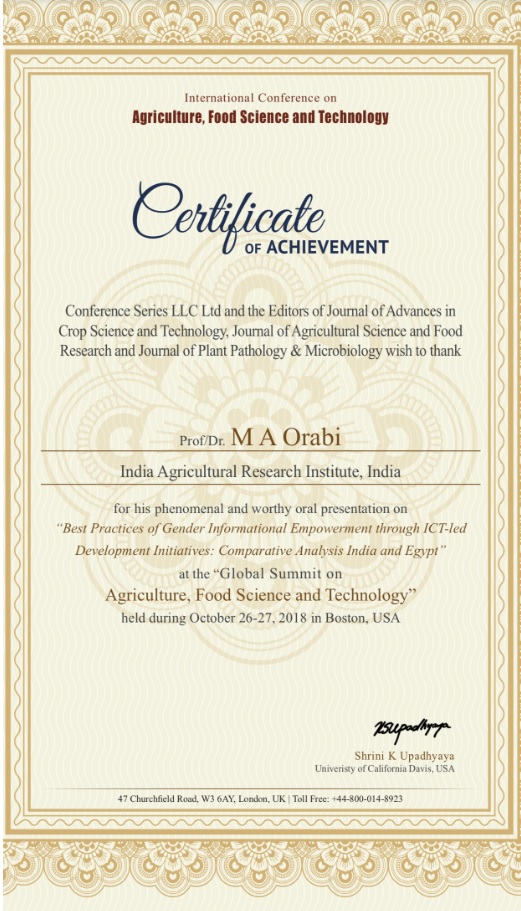 USA Conference Certificate